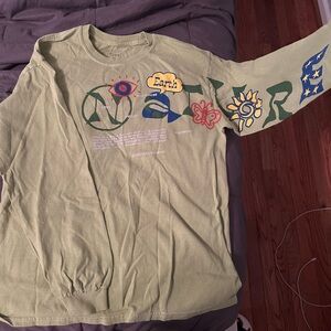 Green Graphic Long Sleeve Shirt